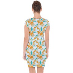 Capsleeve Drawstring Dress  