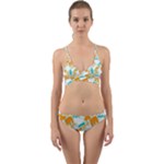 Design Pattern Seamless Tropical Wrap Around Bikini Set