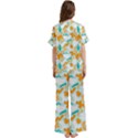 Short Sleeve Long Pants Satin Pajamas Set 