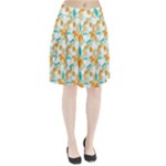 Design Pattern Seamless Tropical Pleated Skirt