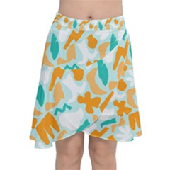 Chiffon Wrap Front Skirt 
