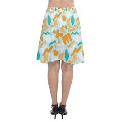 Chiffon Wrap Front Skirt 