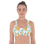 Design Pattern Seamless Tropical Cross Back Sports Bra