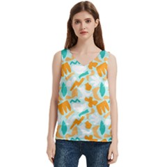 Women s V-Neck Sleeveless Satin Top 