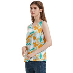 Women s V-Neck Sleeveless Satin Top 