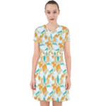 Design Pattern Seamless Tropical Adorable in Chiffon Dress