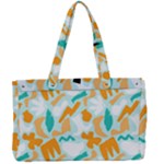 Design Pattern Seamless Tropical Canvas Work Bag