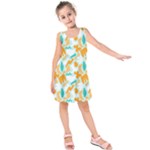 Design Pattern Seamless Tropical Kids  Sleeveless Dress
