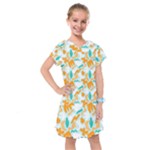 Design Pattern Seamless Tropical Kids  Drop Waist Dress