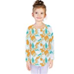 Design Pattern Seamless Tropical Kids  Long Sleeve T-Shirt