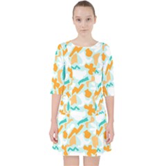 Quarter Sleeve Pocket Dress 
