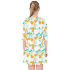 Quarter Sleeve Pocket Dress 