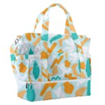Design Pattern Seamless Tropical Sports Shoulder Bag with Shoes Compartment