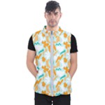 Design Pattern Seamless Tropical Men s Puffer Vest