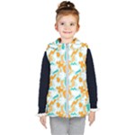 Design Pattern Seamless Tropical Kids  Hooded Puffer Vest
