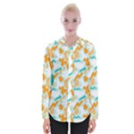 Design Pattern Seamless Tropical Womens Long Sleeve Shirt