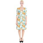 Design Pattern Seamless Tropical Wrap Up Cocktail Dress