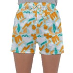 Design Pattern Seamless Tropical Sleepwear Shorts