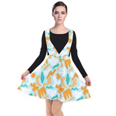 Plunge Pinafore Dress 