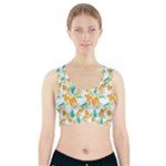 Design Pattern Seamless Tropical Sports Bra With Pocket