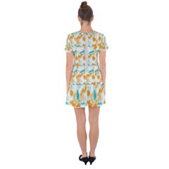Drop Hem Mini Chiffon Dress 