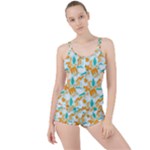 Design Pattern Seamless Tropical Boyleg Tankini Set 