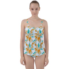 Twist Front Tankini Set 