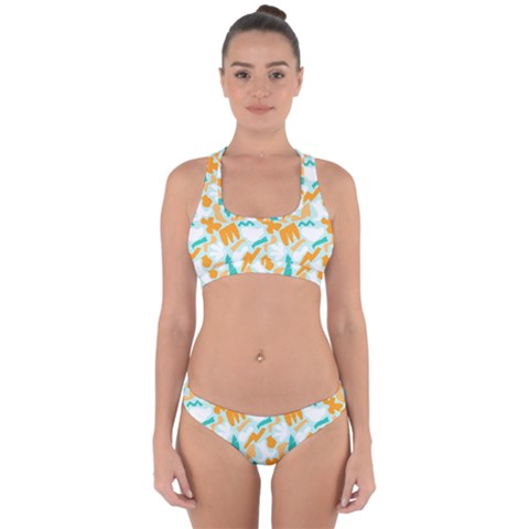 Design Pattern Seamless Tropical Cross Back Hipster Bikini Set from ArtsNow.com