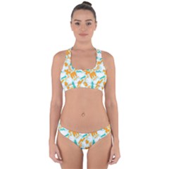 Design Pattern Seamless Tropical Cross Back Hipster Bikini Set from ArtsNow.com