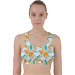 Design Pattern Seamless Tropical Back Weave Sports Bra