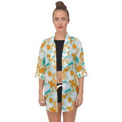 Open Front Chiffon Kimono 