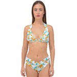 Design Pattern Seamless Tropical Double Strap Halter Bikini Set