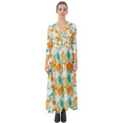 Button Up Boho Maxi Dress 