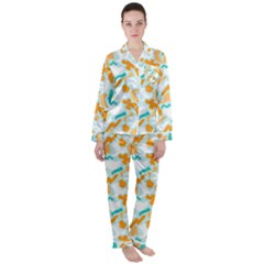 Women s Long Sleeve Satin Pajamas Set 