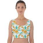 Design Pattern Seamless Tropical Velvet Crop Top