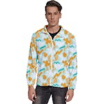 Design Pattern Seamless Tropical Men s High Neck Windbreaker