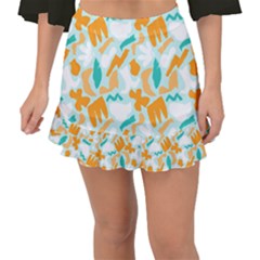 Fishtail Mini Chiffon Skirt 