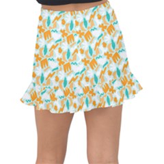 Fishtail Mini Chiffon Skirt 
