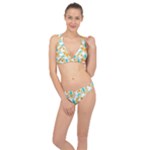 Design Pattern Seamless Tropical Classic Banded Bikini Set 