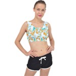 Design Pattern Seamless Tropical V-Back Sports Bra