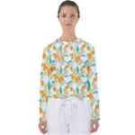 Design Pattern Seamless Tropical Women s Slouchy Sweat
