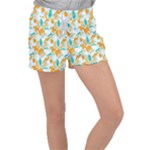 Design Pattern Seamless Tropical Women s Velour Lounge Shorts