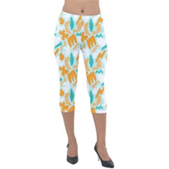 Lightweight Velour Capri Leggings  
