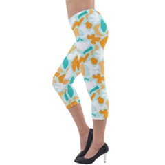 Lightweight Velour Capri Leggings  