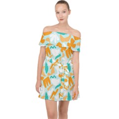 Off Shoulder Chiffon Dress 