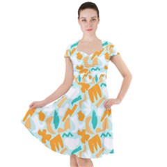 Cap Sleeve Midi Dress With Pockets 