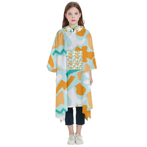Design Pattern Seamless Tropical Kids  Hooded Rain Ponchos from ArtsNow.com