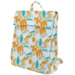Design Pattern Seamless Tropical Flap Top Backpack