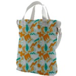 Design Pattern Seamless Tropical Canvas Messenger Bag