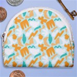 Design Pattern Seamless Tropical Horseshoe Style Canvas Pouch